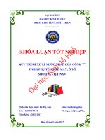 Quy trình sử lý nước thải của công ty TNHH phụ tùng xe máy, oto showa   việt nam 