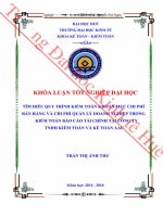 Tìm hiểu quy trình kiểm toán khoản mục chi phí bán hàng và chi phí quản lý doanh nghiệp trong kiểm toán báo cáo tài chính tại công ty TNHH kiểm toán và kế toán AAC 