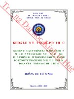 Hoàn thiện quy trình kiểm toán khoản mục tiền và các khoản tương đương tiền trong kiểm toán báo cáo tài chính do công ty TNHH kiểm toán và kế toán AAC thực hiện