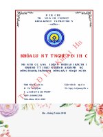 Nhận thức của người dân về phân loại rác thải sinh hoạt tại nguồn trên địa bàn phường đông thanh, thành phố đông hà, tỉnh quảng trị