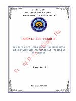 Thực trạng xử lý nước thải trong sản xuất bún tại làng nghề bún vân cù, xã hương toàn, thị xã hương trà, tỉnh thừa thiên huế  