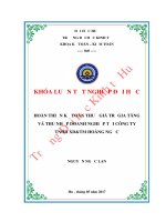 Hoàn thiện công tác kế toán thuế giá trị gia tăng và thuế thu nhập doanh nghiệp tại công ty TNHH xây dựng và thương mại hoàng ngọc  