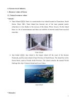 REPORT: The field trip KOREA, tourism and hospitality service