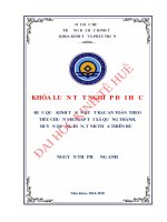 Hiệu quả kinh tế sản xuất rau an toàn theo tiêu chuẩn VIETGAP ở xã quảng thành, huyện quảng điền, tỉnh thừa thiên huế 