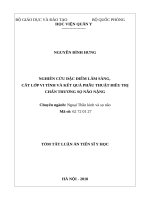 Nghiên cứu đặc điểm lâm sàng, cắt lớp vi tính và kết quả phẫu thuật điều trị chấn thương sọ não nặng (TT)
