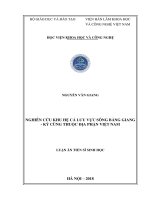 Nghiên cứu khu hệ cá lưu vực sông bằng giang   kỳ cùng thuộc địa phận việt nam full
