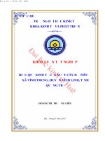 Hiệu quả kinh tế sản xuất cây hồ tiêu ở xã vĩnh trung, huyện vĩnh linh, tỉnh quảng trị 