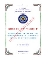 Đánh giá kết quả thực hiện chương trình MTQG xây dựng nông thôn mới địa bàn xã xuân thủy huyện lệ thủy tỉnh quảng bình 