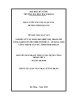 Nghiên cứu sự phân bố nhiệt độ trong bê tông khối lớn do nhiệt hydrat – áp dụng cho công trình tân mỹ tỉnh ninh thuận