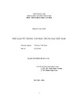 Thể loại từ trong văn học trung đại việt nam ( Luận án tiến sĩ)