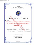 Hoạt động truyền thông marketing của công ty lữ hành huetourist   thành phố huế 