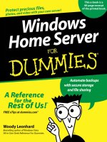 Windows home server for dummies 
