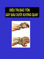 Điều trị bảo tồn gãy đầu dưới xương quay