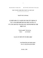 Sự biến đổi của nghề sơn truyền thống ở các làng bối khê (huyện phú xuyên) và vũ lăng (huyện thanh oai), thành phố hà nội hiện nay ( Luận án tiến sĩ)