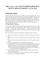 TIỂU LUẬN : CÁC CHẤT Ô NHIỄM CHÍNH PHÁT THẢI TỪ ĐỘNG CƠ DIESEL VÀ TÁC HẠI