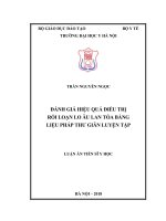 Đánh giá hiệu quả điều trị rối loạn lo âu lan tỏa bằng liệu pháp thư giãn - luyện tập (FULL TEXT)