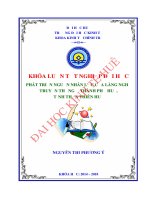 Phát triển nguồn nhân lực của làng nghề truyền thống ở thành phố huế, tỉnh thừa thiên huế 