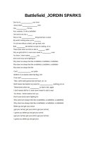Jordin Sparks  Battlefield