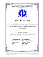 Thực trạng và giải pháp nâng cao chất lượng cán bộ, công chức cấp xã tại huyện tam nông tỉnh phú thọ