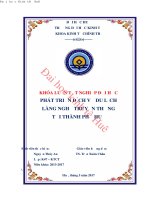 Phát triển dịch vụ du lịch làng nghề truyền thống tại thành phố huế 