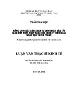 Nâng cao chất lượng dịch vụ giao nhận vận tải hàng hóa xuất nhập khẩu của công ty TNHH giao nhận vận tải Hà Thành