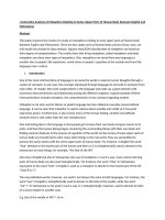 Contrastive Analysis of Metaphors Relating to Some Upper Parts of Human Body between English and Vietnamese