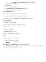 Chuyên đề thành phần hóa học của tế bào