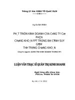 Phát triển kinh doanh của công ty cổ phần chứng khoán FPT trong bối cảnh suy giảm thị trường chứng khoán