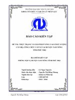 Thực trạng và giải pháp nâng cao chất lượng cán bộ, công chức cấp xã tại huyện tam nông tỉnh phú thọ