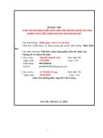 Bài dự thi vận dụng kiến thức liên môn dành cho HS trung học “phân đạm, vai trò và tác hại”