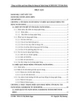 Nâng cao hiệu quả hoạt động tín dụng tại Ngân hàng Nông Nghiệp và Phát Triển Nông Thôn - Chi nhánh Thành phố Ninh Bình