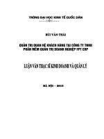 Quản trị quan hệ khách hàng tại công ty TNHH phần mềm quản trị doanh nghiệp FPT ERP