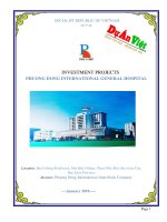 Dự án Bệnh viện Đa khoa Quốc tế Phương Đông tỉnh Bạc Liêu  Bản dịch tiếng anh  0918755356