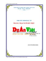 Mục lục dự án  Trang trại chăn nuôi bò thịt 0918755356