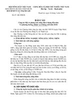 BÁO CÁO Công tác Hội và phong trào nông dân 6 tháng đầu năm Và phương hướng nhiệm vụ 6 tháng cuối năm 2018