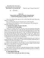 BÁO CÁO Công tác Hội và phong trào nông dân 6 tháng đầu năm Và phương hướng nhiệm vụ 6 tháng cuối năm 2015