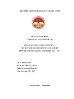 Nâng cao chất lượng sinh hoạt chi bộ tại đảng bộ khối doanh nghiệp tỉnh ... trong giai đoạn 2018  2023