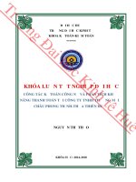 Công tác kế toán công nợ và phân tích khả năng thanh toán tại công ty TNHH thương mại châu phong thinh, thừa thiên  huế