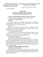 BÁO CÁO Công tác Hội và phong trào nông dân tháng 6 Và Chương trình công tác tháng 7 năm 2018