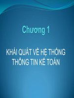 Chương 1: Khái Quát Về Hệ Thống Thông Tin Kế Toán