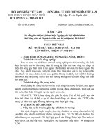 BÁO CÁO Sơ kết giữa nhiệm kỳ thực hiện Nghị quyết Đại hội đại biểu Hội Nông dân xã Thạnh Lợi lần thứ IV