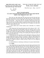 BÁO CÁO KIỂM ĐIỂM CỦA BAN CHẤP HÀNH HỘI NÔNG DÂN HUYỆN THÁP MƯỜI KHÓA VIII