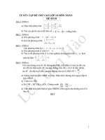 Bo de thi vao lop 10 mon Toan co dap an