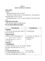 Giáo án Toán 4 chương 2 bài 2: Nhân với số có ba chữ số