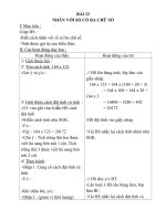 Giáo án Toán 4 chương 2 bài 2: Nhân với số có ba chữ số