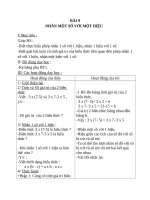 Giáo án Toán 4 chương 2 bài 2: Nhân một số với một hiệu