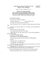 BÁO CÁO THÀNH TÍCH ĐỀ NGHỊ TẶNG DANH HIỆU NÔNG DÂN SẢN XUẤT KINH DOANH GIỎI NĂM 2016