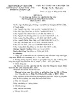 BIÊN BẢN Về việc đóng góp dự thảo văn kiện Đại hội Đại biểu Hội Nông dân huyện Tháp Mười lần thứ IX