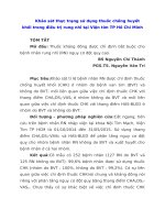 Khảo sát thực trạng sử dụng thuốc chống huyết khối trong điều trị rung nhĩ tại Viện tim TP Hồ Chí Minh