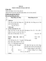 Giáo án Toán 4 chương 2 bài 2: Nhân với số có hai chữ số